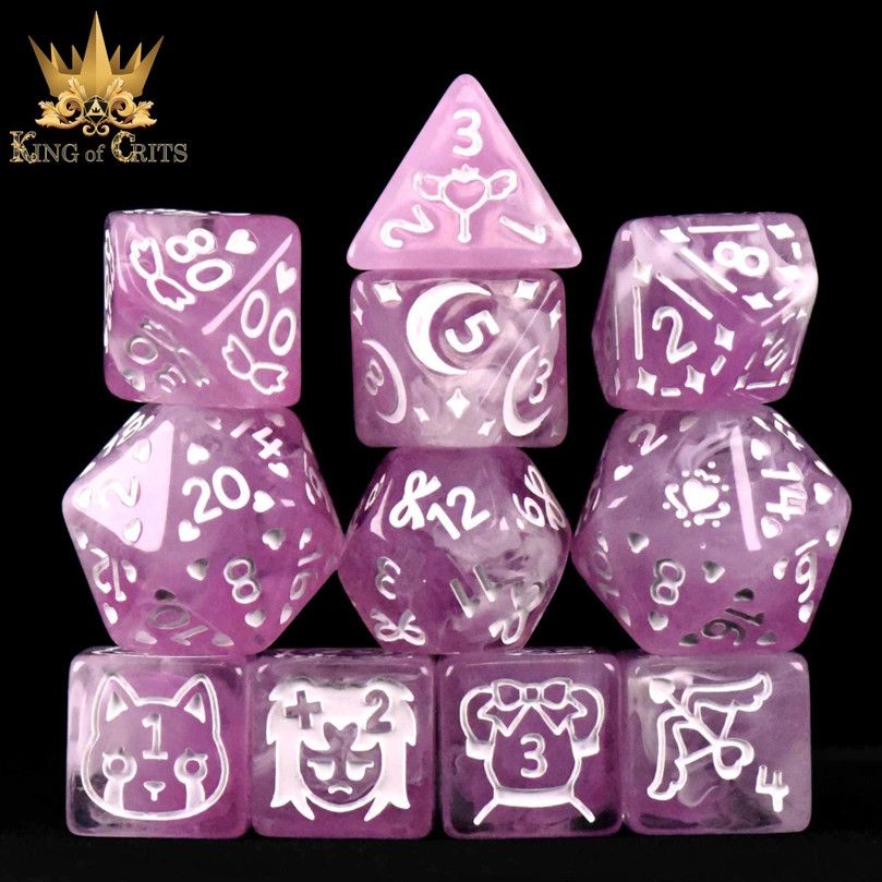 dnd DICE SET 11 MAGICAL GIRLS