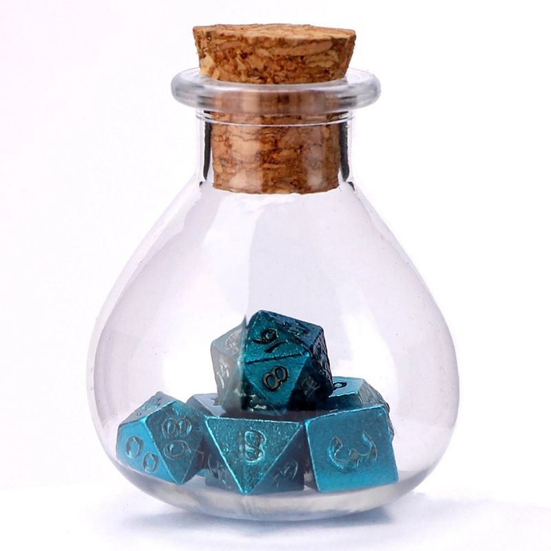 hym DICE SET 7 METAL MINI UNSEELIE - BLUE