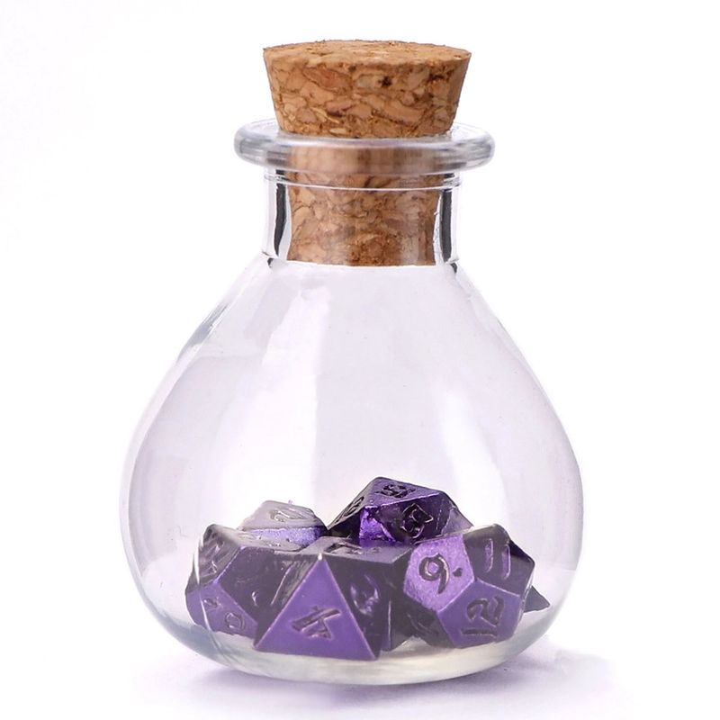 hym DICE SET 7 METAL MINI UNSEELIE - PURPLE