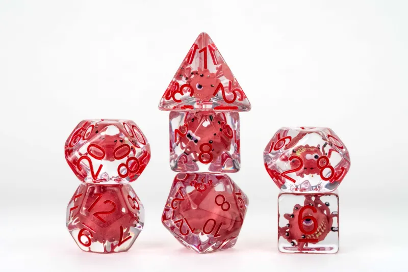 fr DICE SET 7 RESIN UNIQUE D&amp;D BEHOLDER