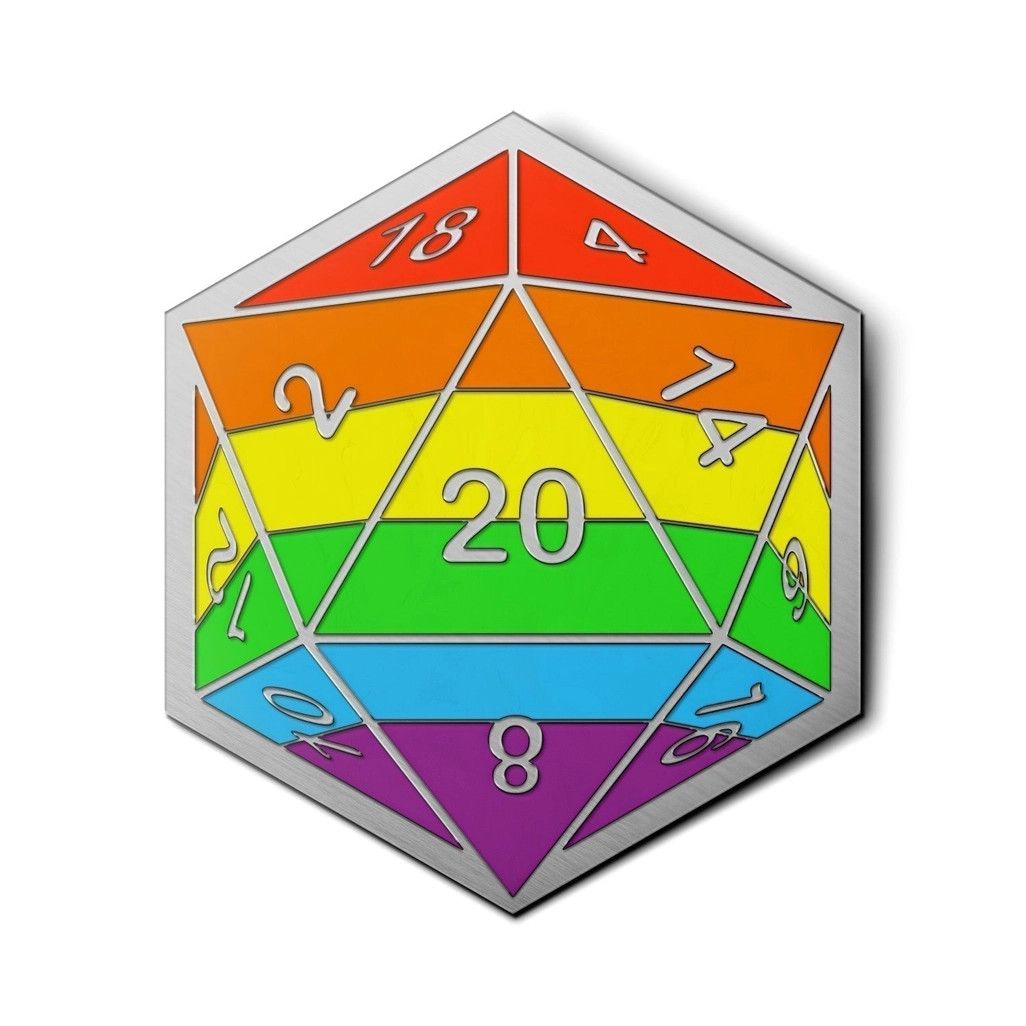 PIN - D20 PRIDE FLAG Rainbow
