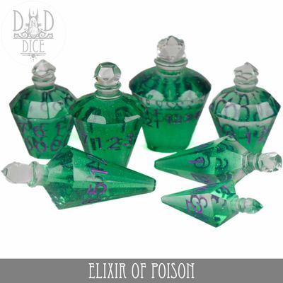 dnd DICE SET 7 ELIXIR OF POISON