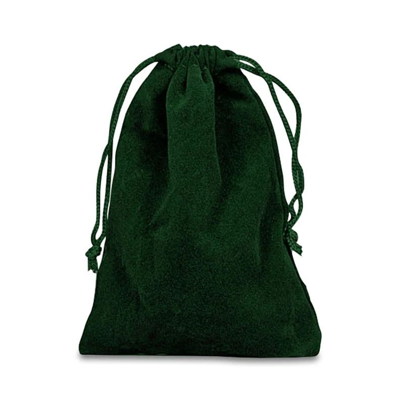 DICE BAG: VELOUR FOREST GREEN (M)