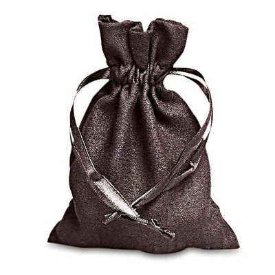 DICE BAG: FAUX SUEDE BLACK (L)