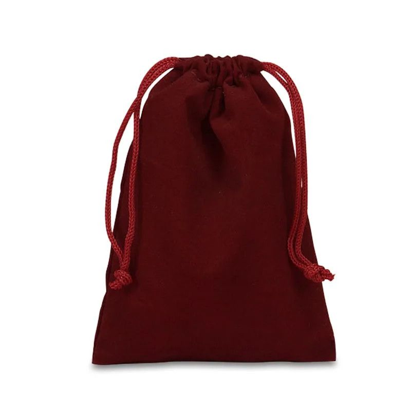 DICE BAG: VELOUR BURGUNDY (M)