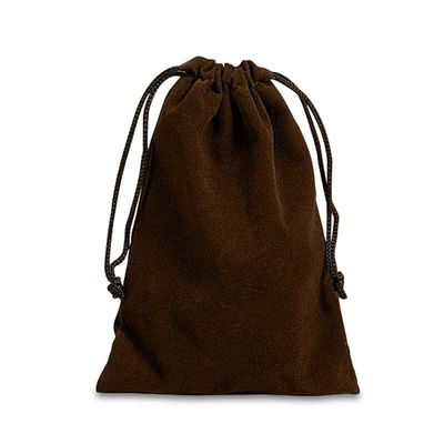 DICE BAG: VELOUR CHOCOLATE BROWN (M)