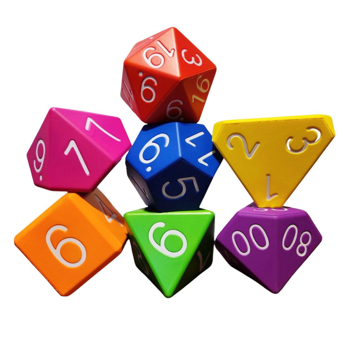 zu DICE SET 7 BIG FOAM 4&quot;  - MULTICOLOR