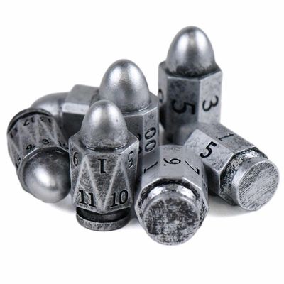 dnd DICE SET 7 BULLETS - SILVER