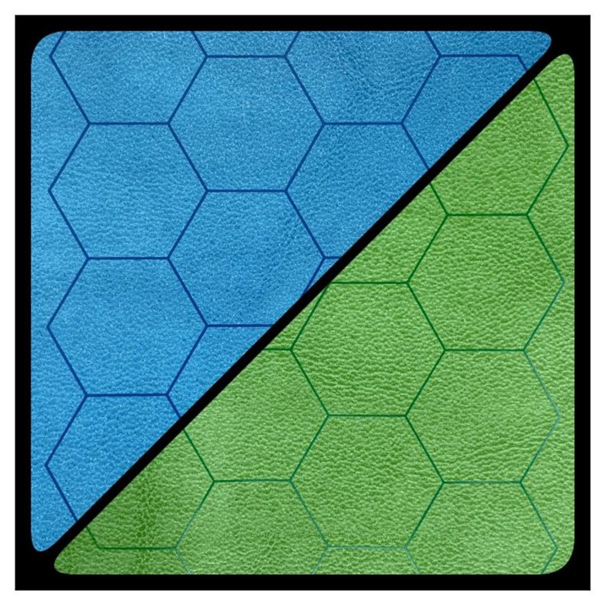 BATTLEMAT REVERSIBLE 1&quot; BLUE/GREEN HEXES (23.5&quot; X 26&quot;)