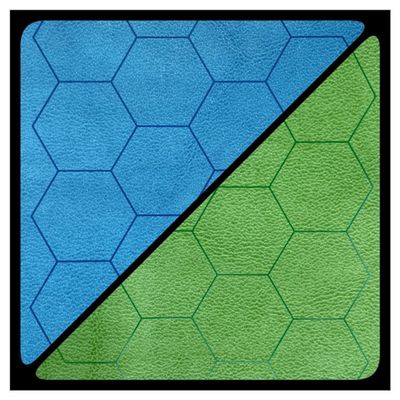 BATTLEMAT REVERSIBLE 1&quot; BLUE/GREEN HEXES (23.5&quot; X 26&quot;)
