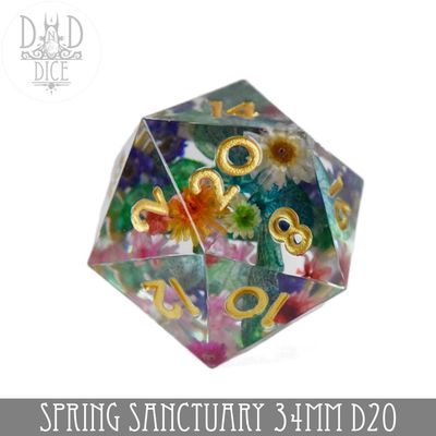 DICE D20 34mm SPRING SANCTUARY