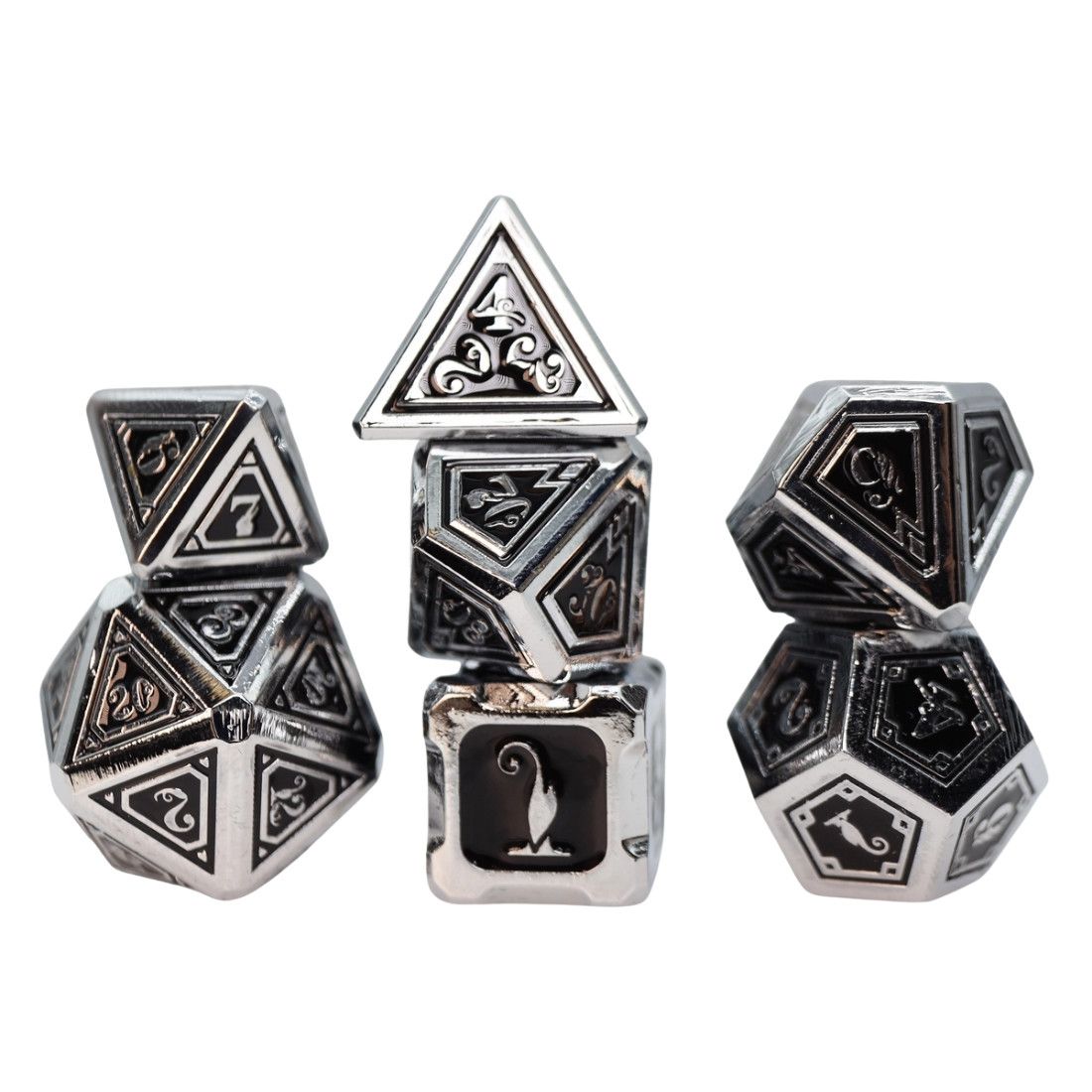 fb DICE SET 7 METAL ALCHEMIST NECROTIC