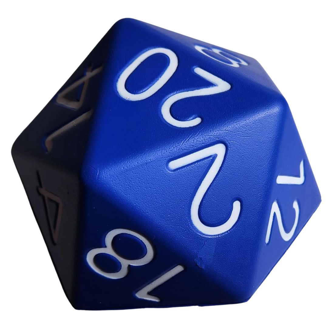 DICE D20 4&quot; BIG FOAM, Color: Blue
