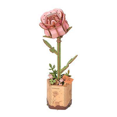 WOODEN BLOOM CRAFT: PINK ROSE