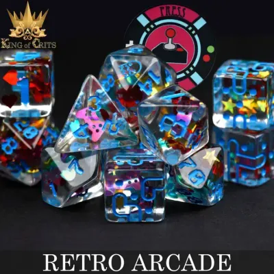 dnd DICE SET 11 RETRO ARCADE