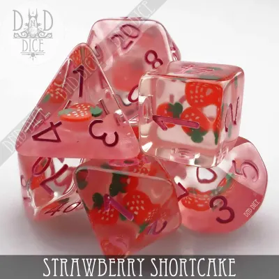 dnd DICE SET 7 STRAWBERRY SHORTCAKE