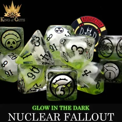 dnd DICE SET 11 NUCLEAR FALLOUT (Glow-in-the-Dark)