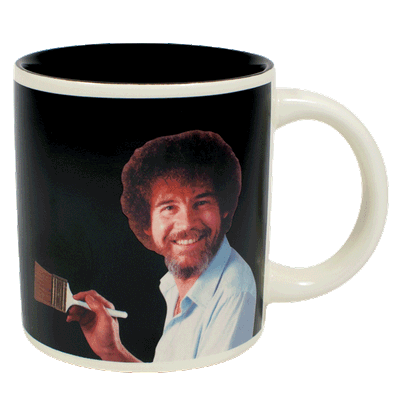 MUG: BOB ROSS SELF-PAINTING