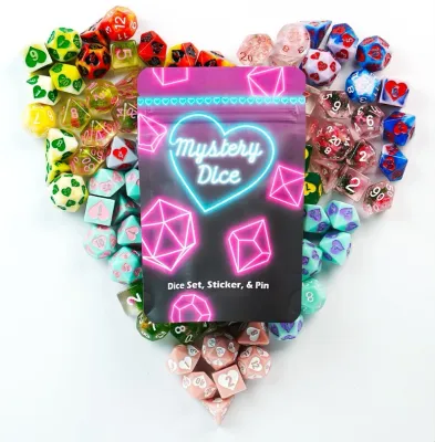 MYSTERY DICE SET 7 1985 SWEETHEART PREMIUM MYSTERY DICE SET 7 1985 SWEETHEART PREMIUM