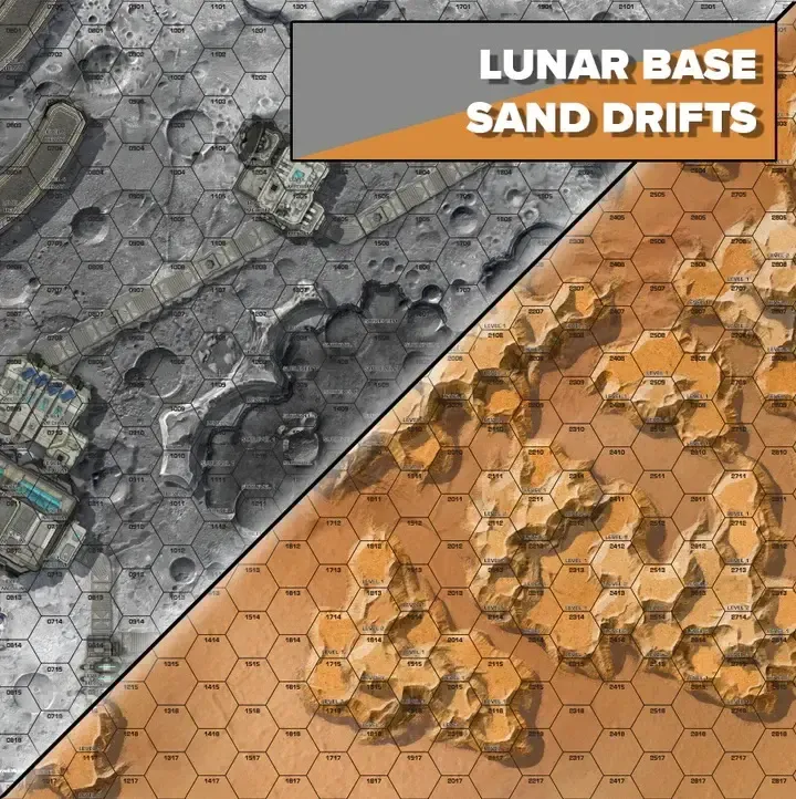 BATTLETECH: MAT - (ALIEN WORLDS)  LUNAR BASE/SAND DRIFTS
