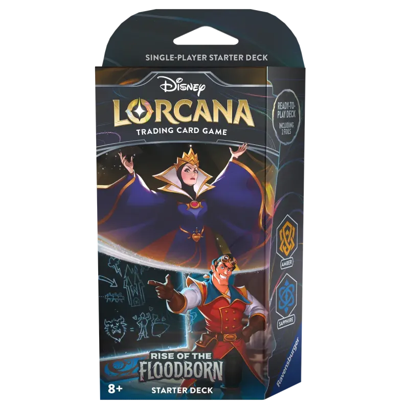 LORCANA TCG: RISE OF THE FLOODBORN AMBER AND SAPPHIRE STARTER DECK
