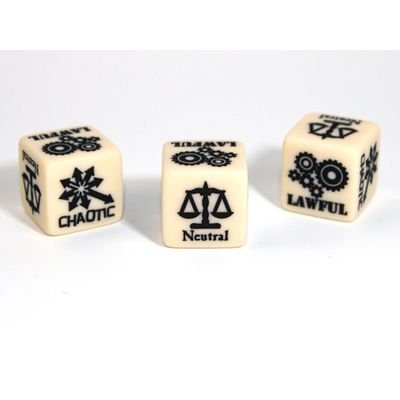 CUSTOM D6 16mm D&amp;D ALIGN. LAWFUL/NEUTRAL/CHAOTIC