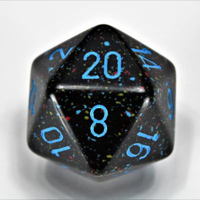 DICE D20 34mm SPECKLED Assorted Colors