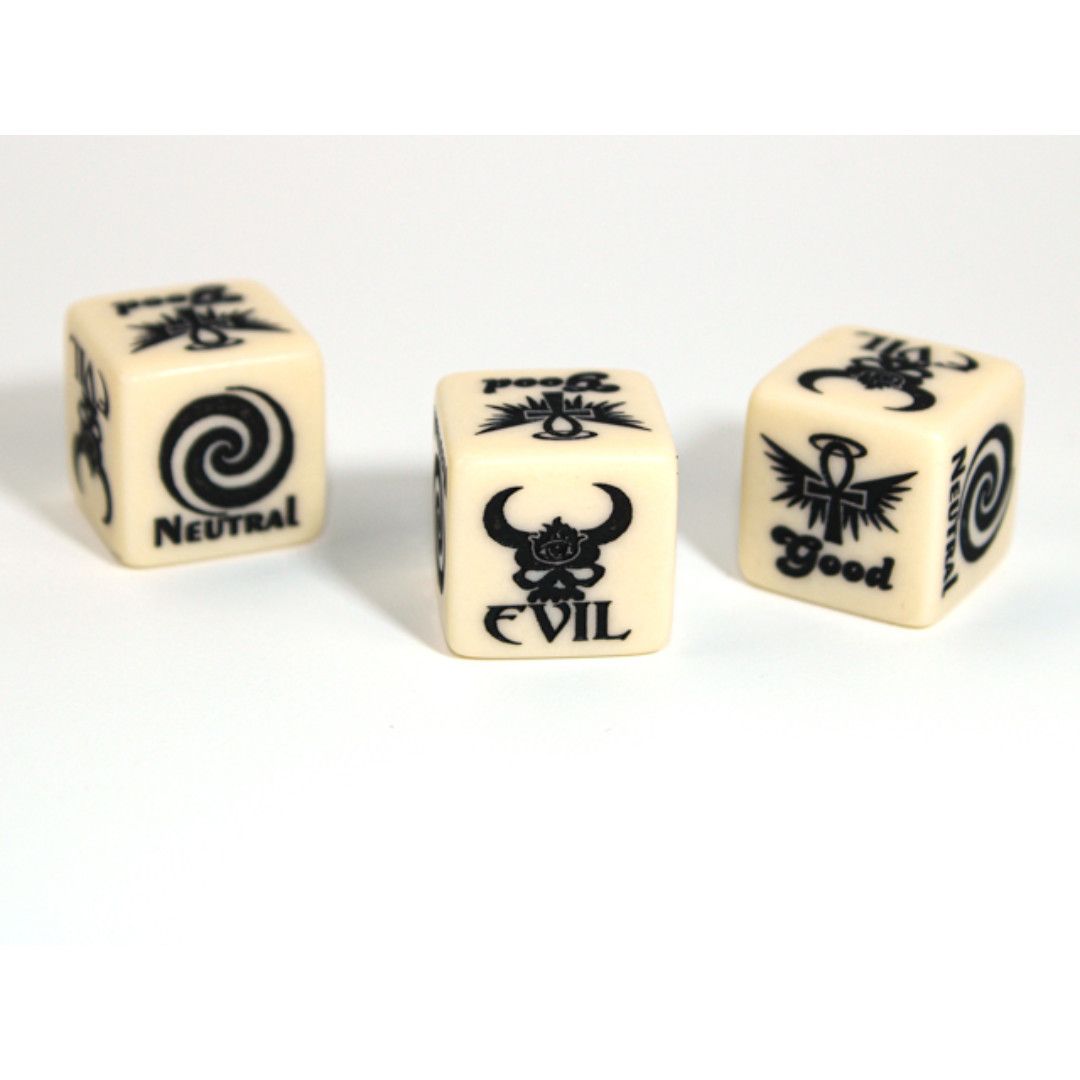 CUSTOM D6 16mm D&amp;D ALIGN. GOOD/NEUTRAL/EVIL