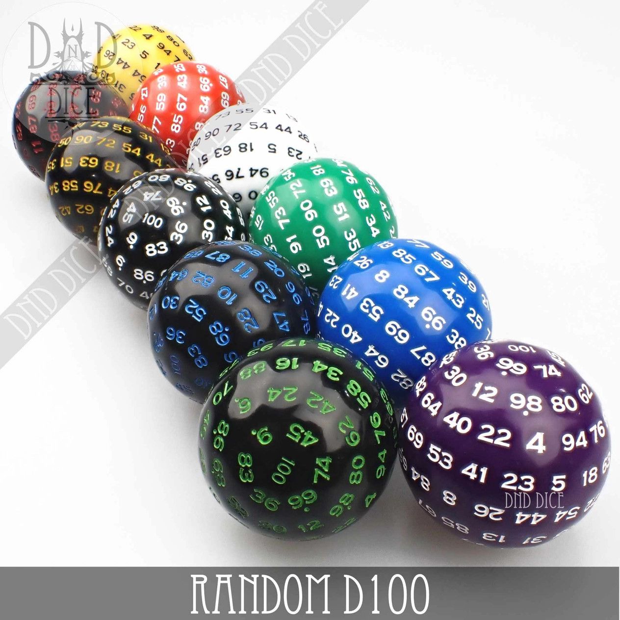 DICE D100 OPAQUE (Assorted Colors)