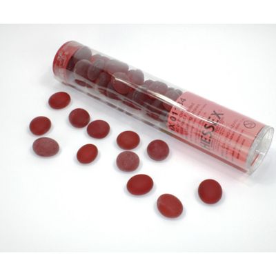 GLASS GAMING STONES FROSTED RED