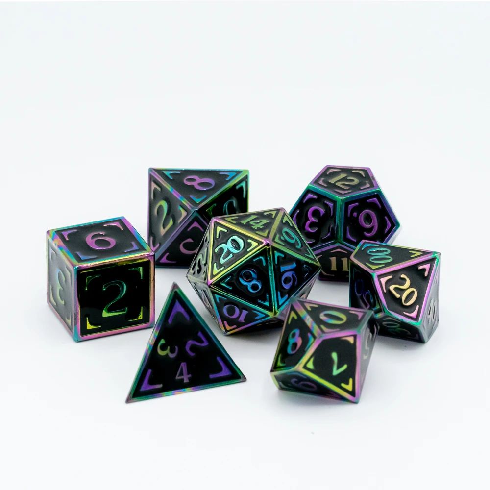 dh DICE SET 7 METAL RETICLE ZENITH DARK MATTER