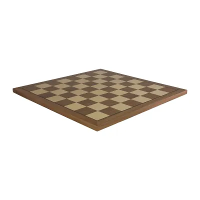 CHESS BOARD 17" WALNUT &amp; MAPLE VENEER w/ 1.75" SQ