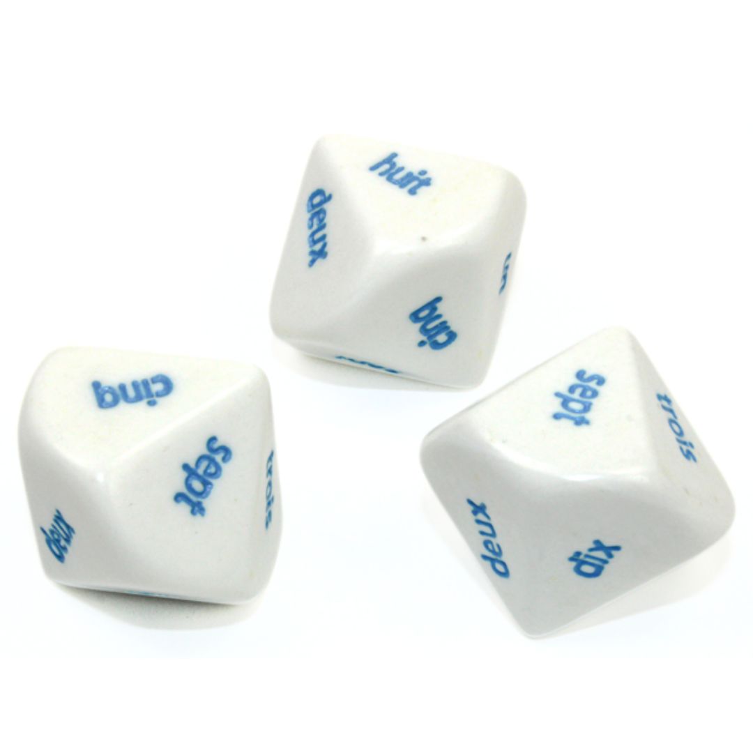 CUSTOM D10 20mm WORD NUMBERS (French)