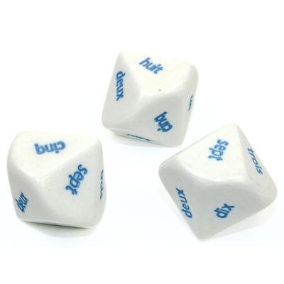 CUSTOM D10 20mm WORD NUMBERS (French)