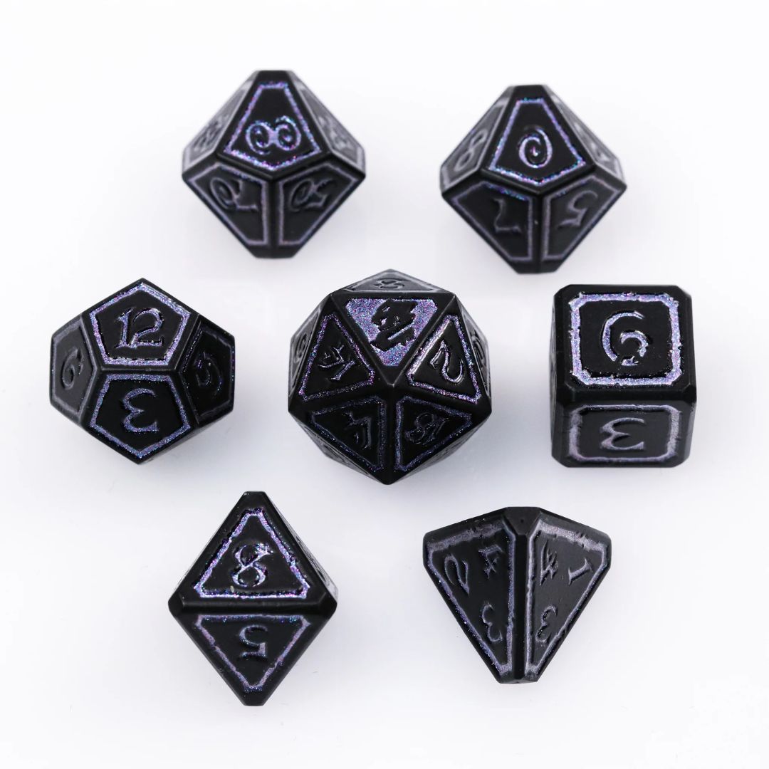 dh DICE SET 7 METAL MAGES GUILD NECROMANCY