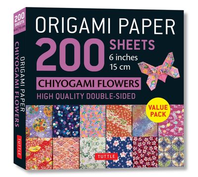 ORIGAMI PAPER CHIYOGAMI FLOWERS 6" (200)