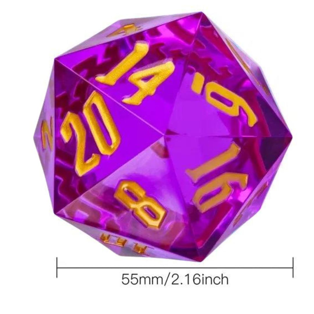 DICE D20 55mm TITAN SHARP EDGE DASHING PRINCE