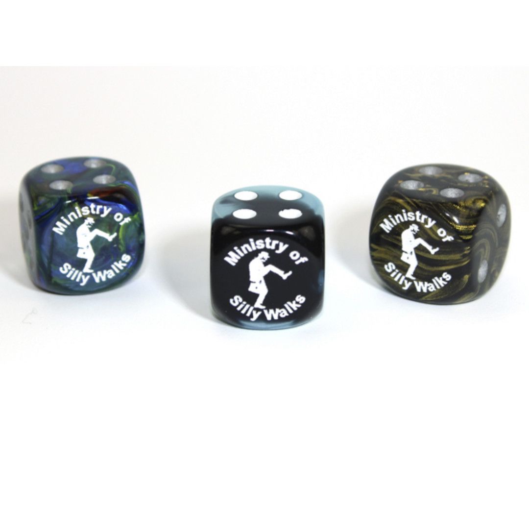 CUSTOM D6 16mm MINISTRY OF SILLY WALKS (Assorted Colors)
