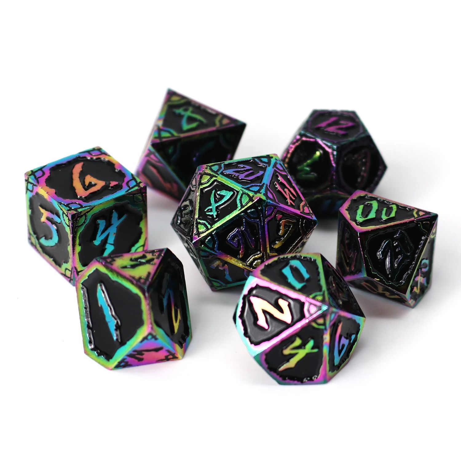 dh DICE SET 7 METAL DARK NEXUS HEXBREAKER