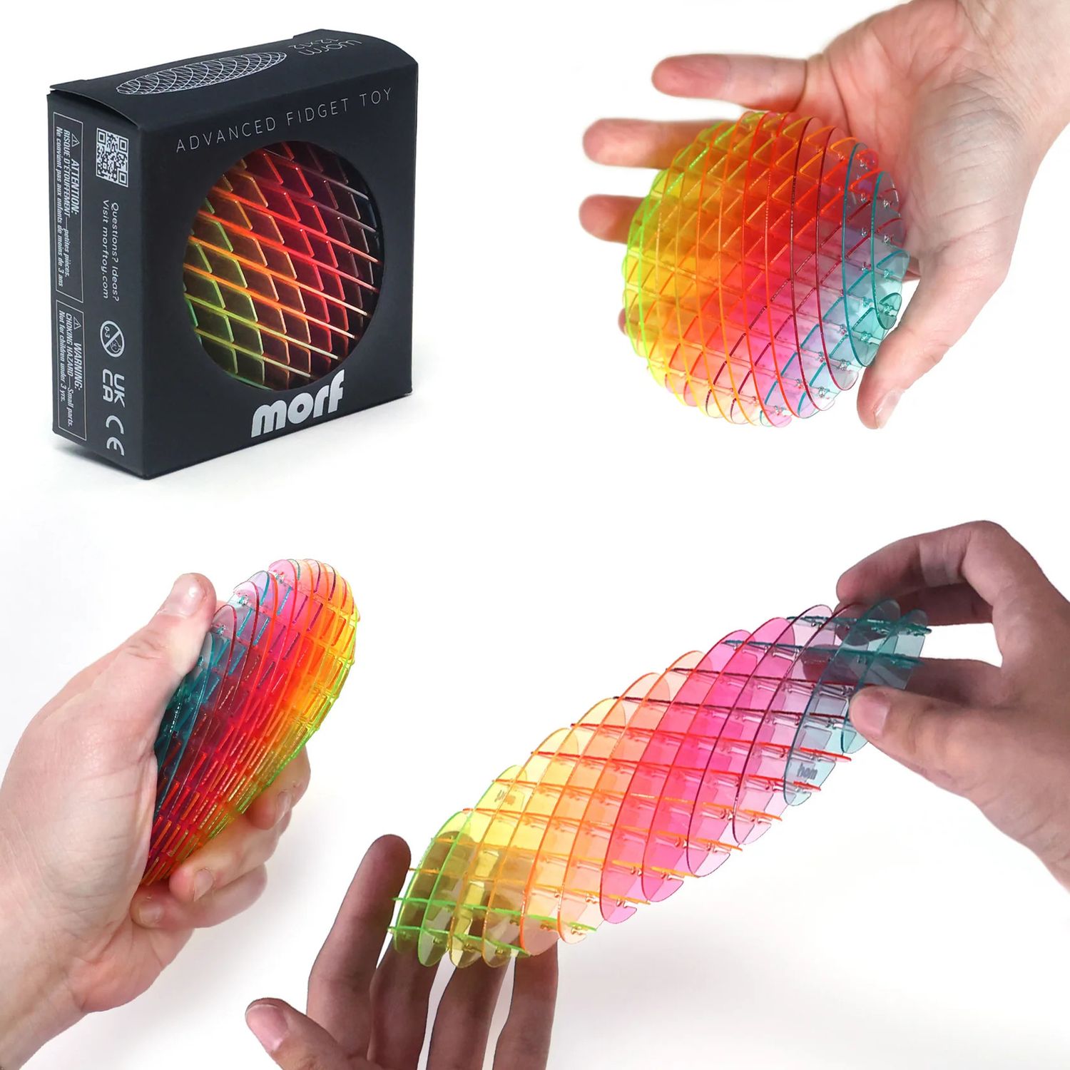 MORF FIDGET WORM SMALL Rainbow