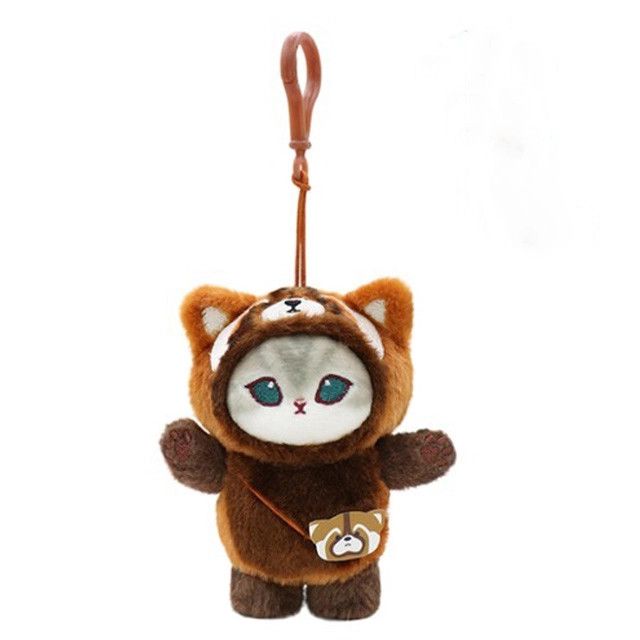MOFUSAND ANIMAL CHARM/KEYCHAIN 3.5" (9 cm), Set: Raccoon