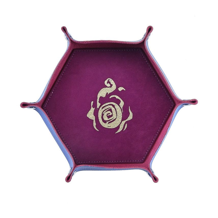DICE TRAY: HEXAGONAL TABLE ARMOR -  SORCERER (Purple/Fuchsia)