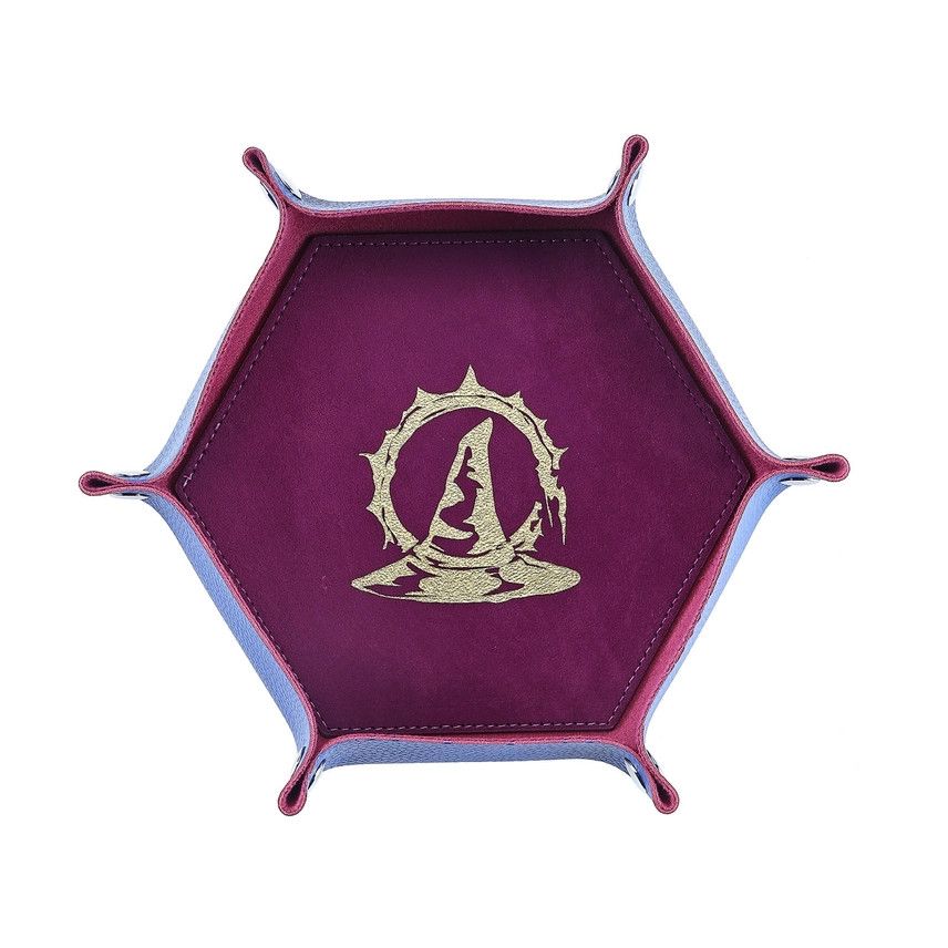 DICE TRAY: HEXAGONAL TABLE ARMOR -  WIZARD (Purple/Fuchsia)