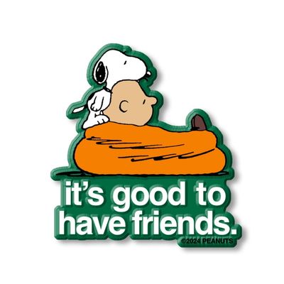 MAGNET: PEANUTS - GOOD FRIENDS GREEN