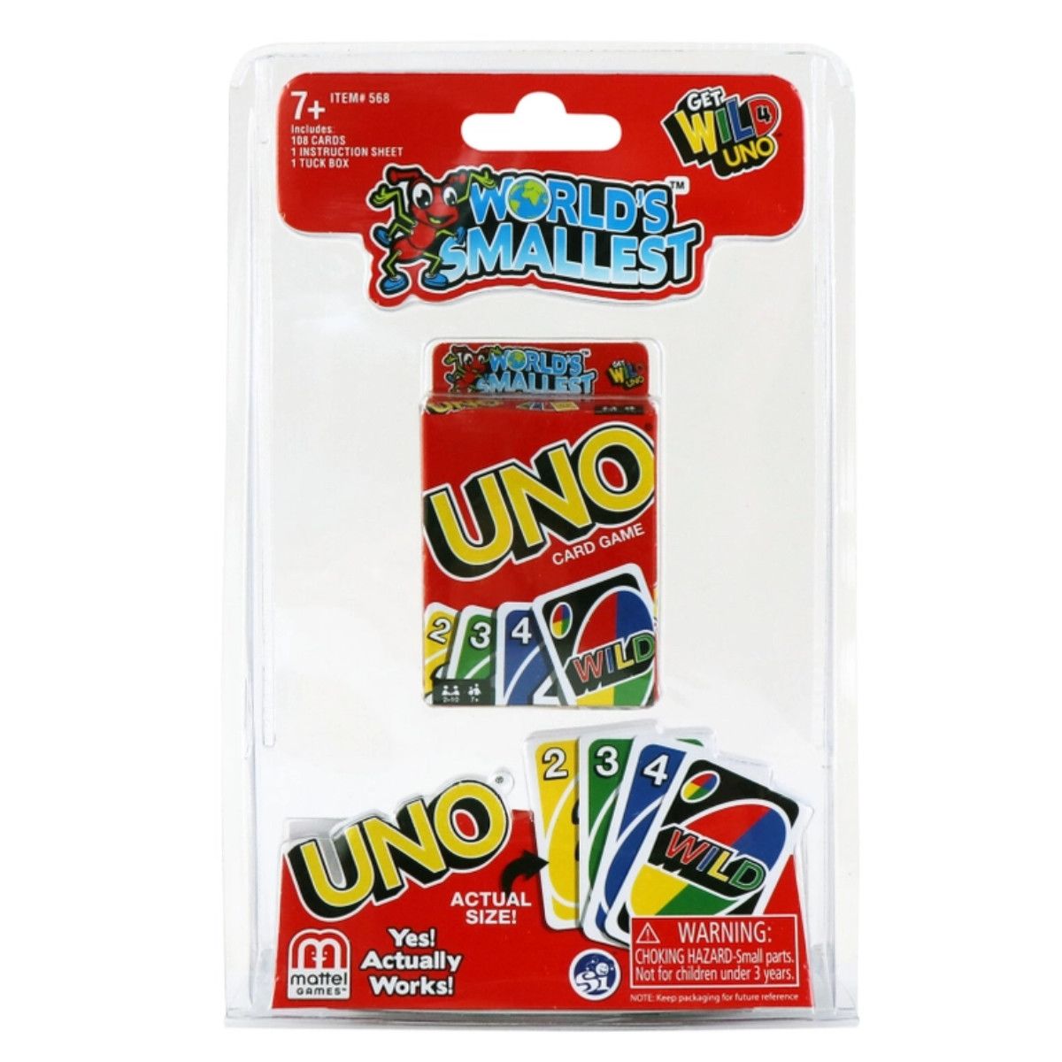 WORLD'S SMALLEST UNO CARD GAME