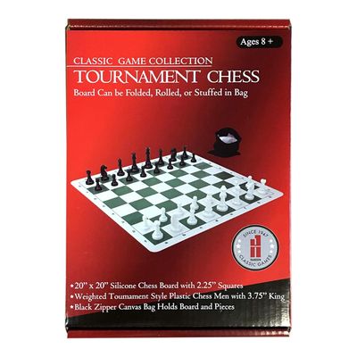CHESS SET 3.75" TOURNAMENT on 20" SILICONE BOARD