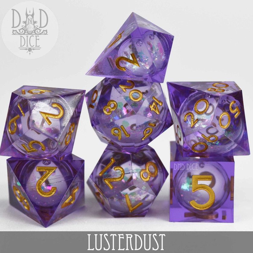 dnd DICE SET 7 LIQUID CORE LUSTERDUST