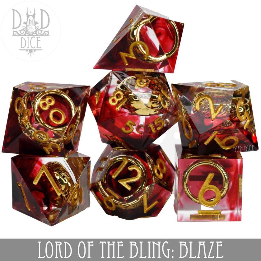 dnd DICE SET 7 LORD OF THE BLING - BLAZE