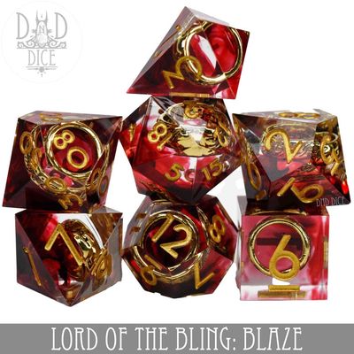dnd DICE SET 7 LORD OF THE BLING - BLAZE