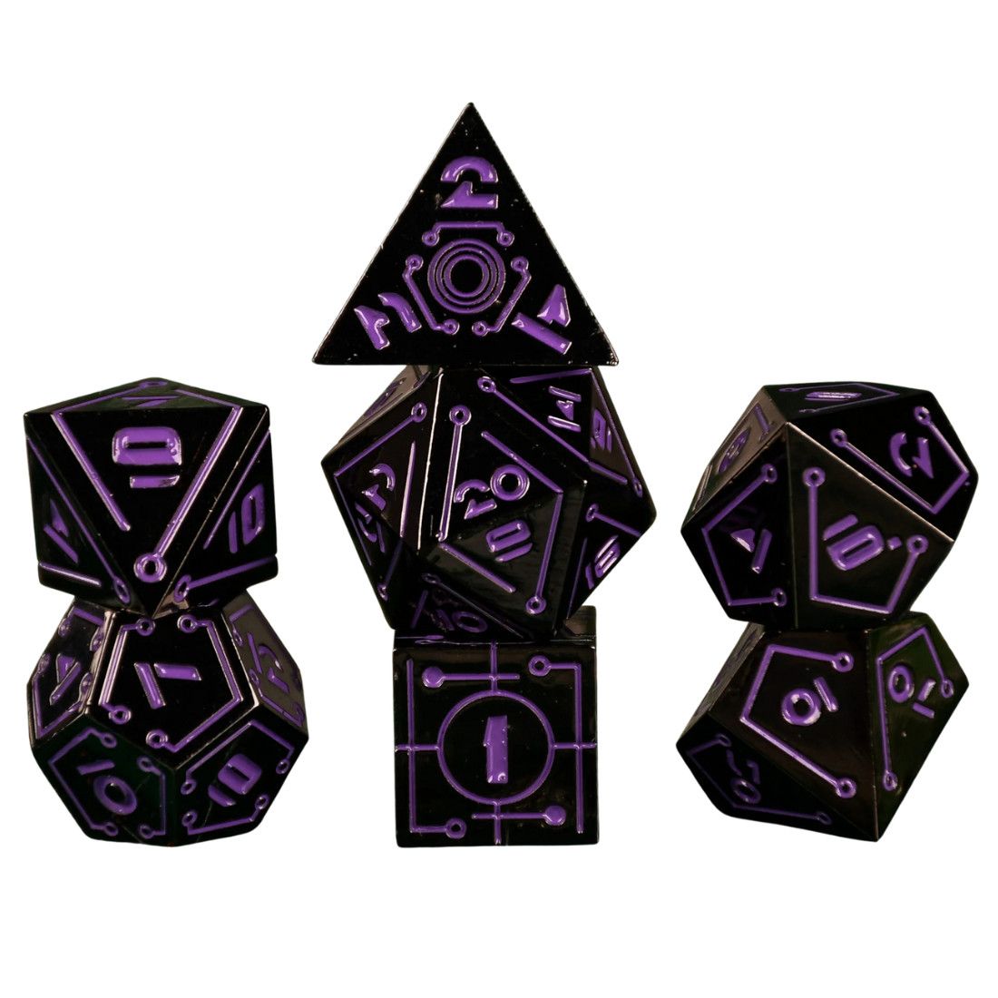 mmg DICE SET 7 METAL CYBERLINK - VOID PURPLE